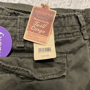 Arizona Jean Company Twill Cargo Pants in Dark Olive, Bamboo & Dark Olive/Brown